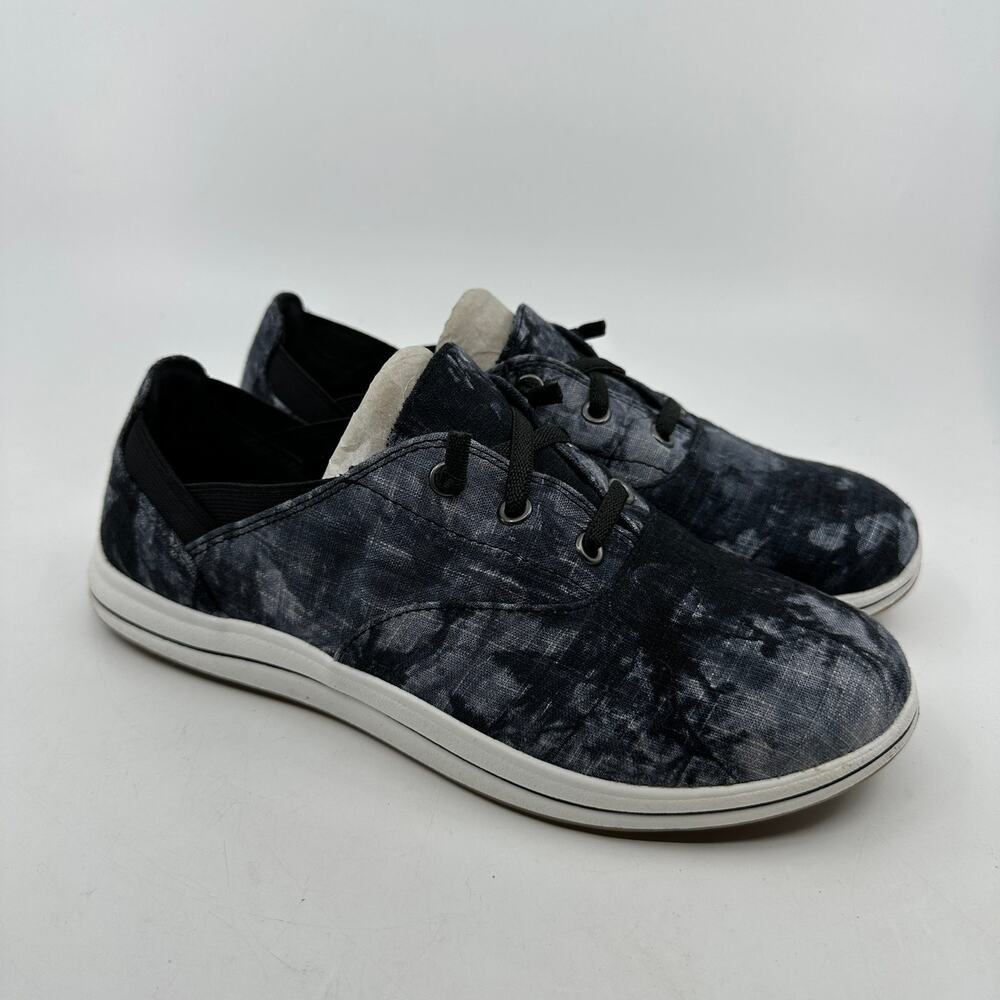 Clarks Breeze Ave Blue/Black Tie-Dye Cloudstepper Sneakers WMNS 7.5 Casual Flats